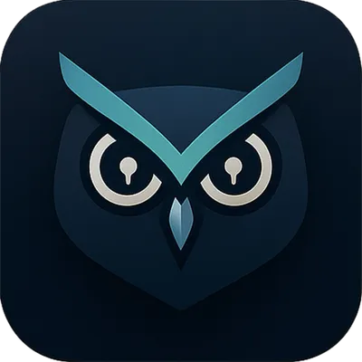 TorrinPass owl logo with keyhole eyes